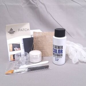 Leather Hero Black Furniture Repair Kit‎ 6pc Complete Set- Cracks Peeling Scuffs